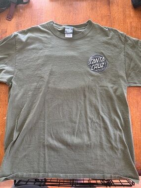 Santa Cruz Skateboards Olive Crew Neck Logo T-Shirt